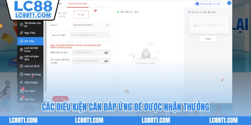 Các điều kiện cần đáp ứng để được nhận thưởng