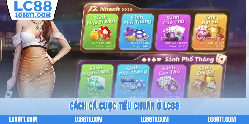 Cách cá cược tiêu chuẩn ở LC88