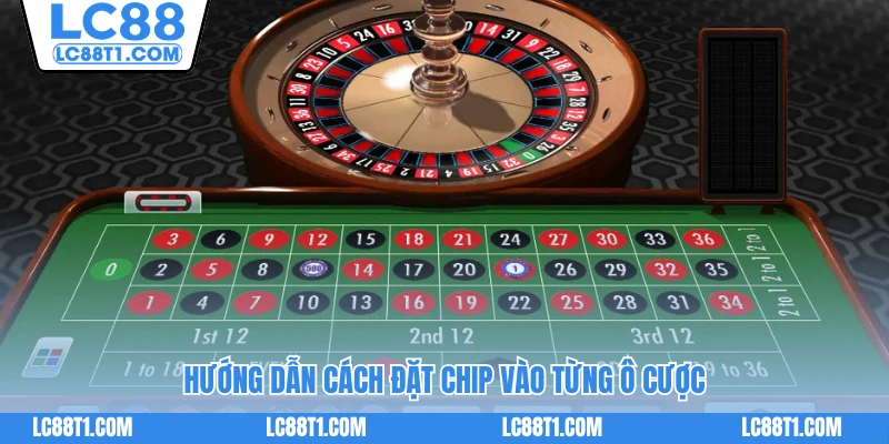 Hướng dẫn cách đặt chip vào từng ô cược