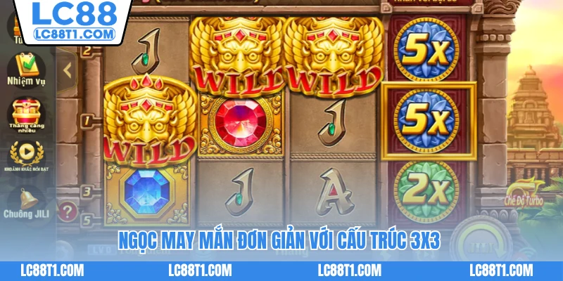 Ngọc May Mắn đơn giản với cấu trúc 3X3