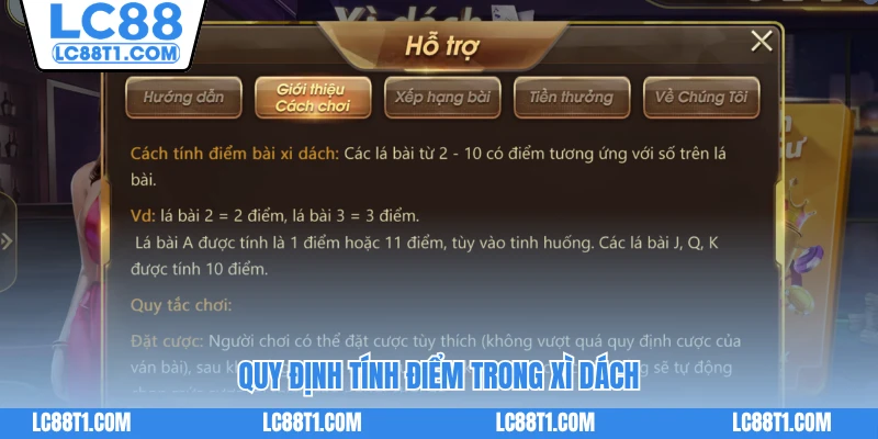 Quy định tính điểm trong xì dách