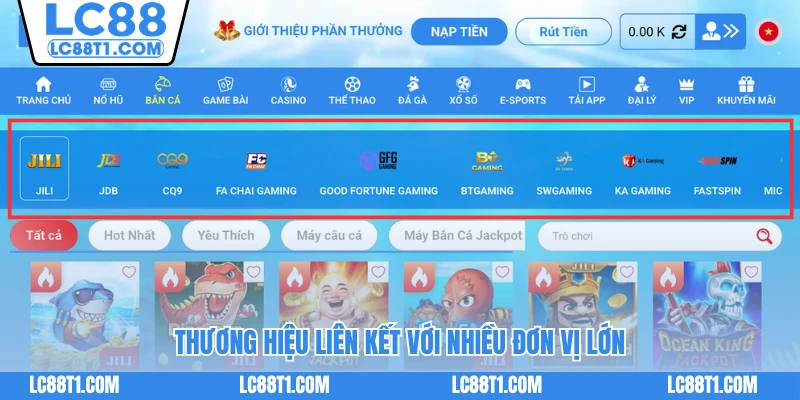 Thương hiệu liên kết với nhiều đơn vị lớn